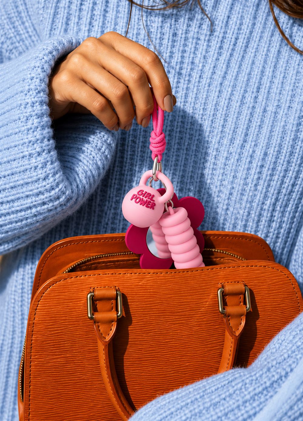 On your handbag